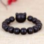 Cute Cat Ebony Wood Bracelet KDSL001