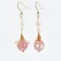  Strawberry Crystal Pearl Earrings KZES013