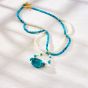 Turquoise Necklace with Pearl KXLS001