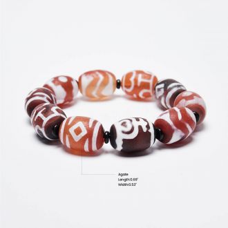 Agate Buddha Beads Bracelet KSMN014