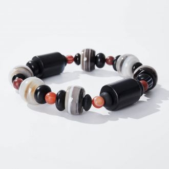 Agate Buddha Beads Bracelet KSMN015