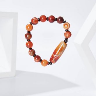 Agate Buddha Beads Bracelet KSMN017