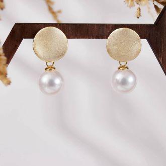 Pearl Earrings KEZZ020-Golden