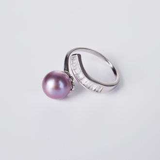 紫色珍珠戒指 KJZZ011