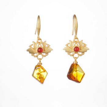 Amber Earrings KEML020A