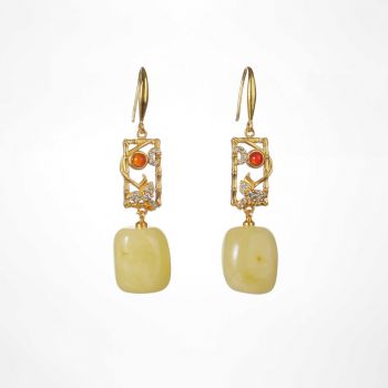 Amber Earrings KEML022A