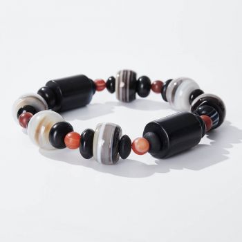 Agate Buddha Beads Bracelet KSMN015