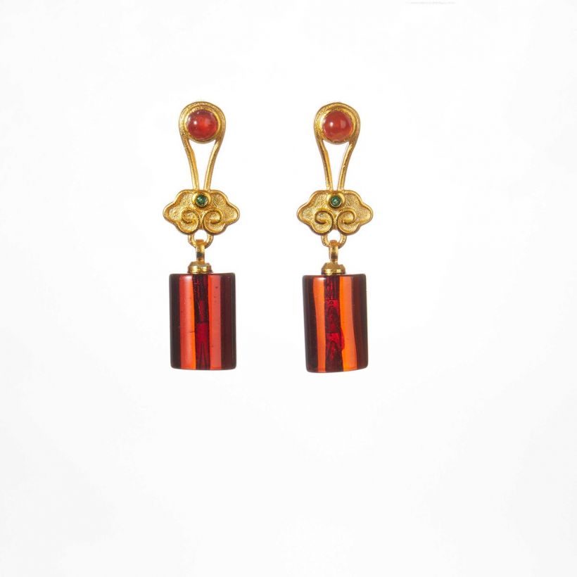 Amber Earrings KEML021A