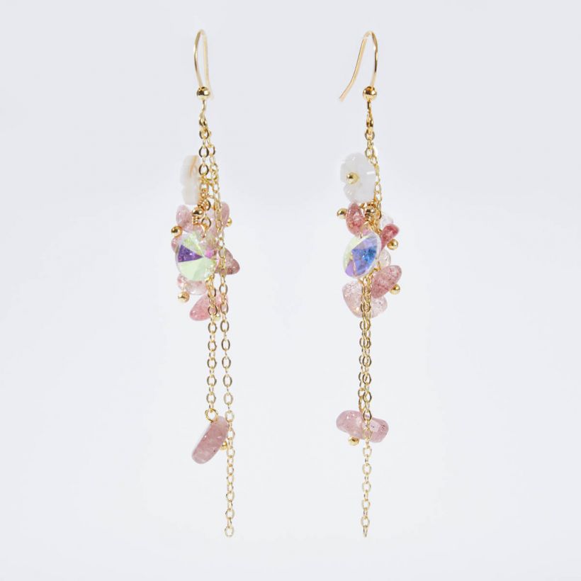 Strawberry Crystal Earrings KZES018