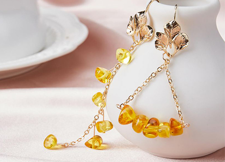 How to make Amber Earrings KEML017 ? - DIY Jewelry